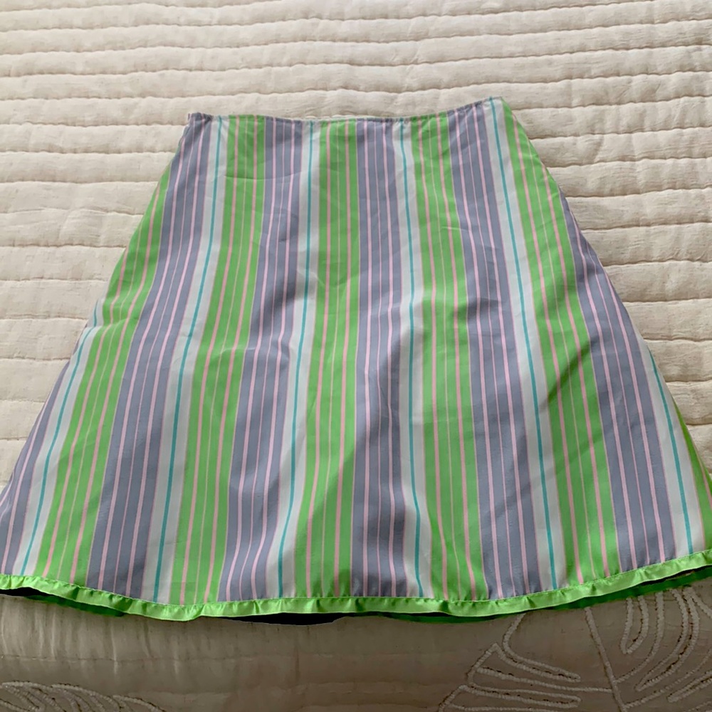 A-line skirt with satin trim
